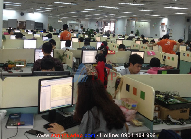 Thi công Sàn Nhựa Tập Đoàn FPT san-nhua