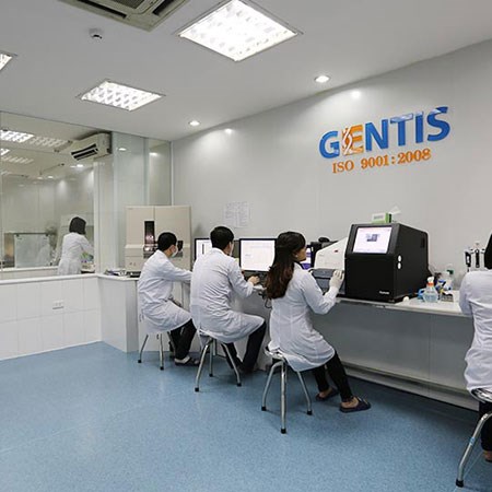Thi công sàn vinyl Gerflor tại Trung tâm xét nghiệm ADN - Gentis Hà Nội