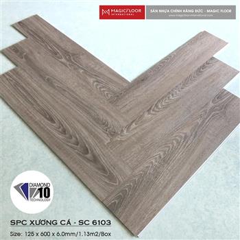 SPC Vinyl xương cá SC6103 - 6.0mm