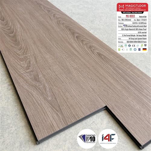 Sàn vinyl WPC DP8003 Natural Oak - 8.0mm