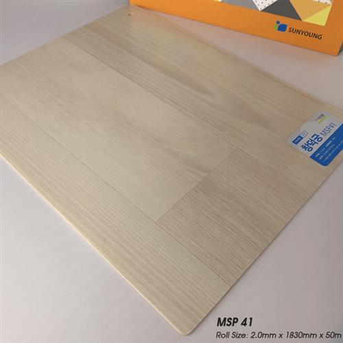 Sàn nhựa cuộn SunYoung MSP41 Oak White - 2.0mm