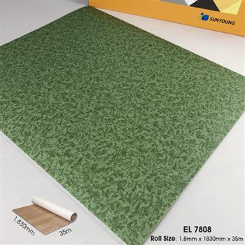 Sàn nhựa cuộn SunYoung EL7808 Green - 1.8mm