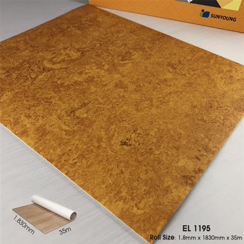 Sàn nhựa cuộn SunYoung EL1195 Orange - 1.8mm